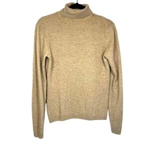 Vintage Marshall Field's 100% Cashmere Turtleneck Sweater Camel Beige S